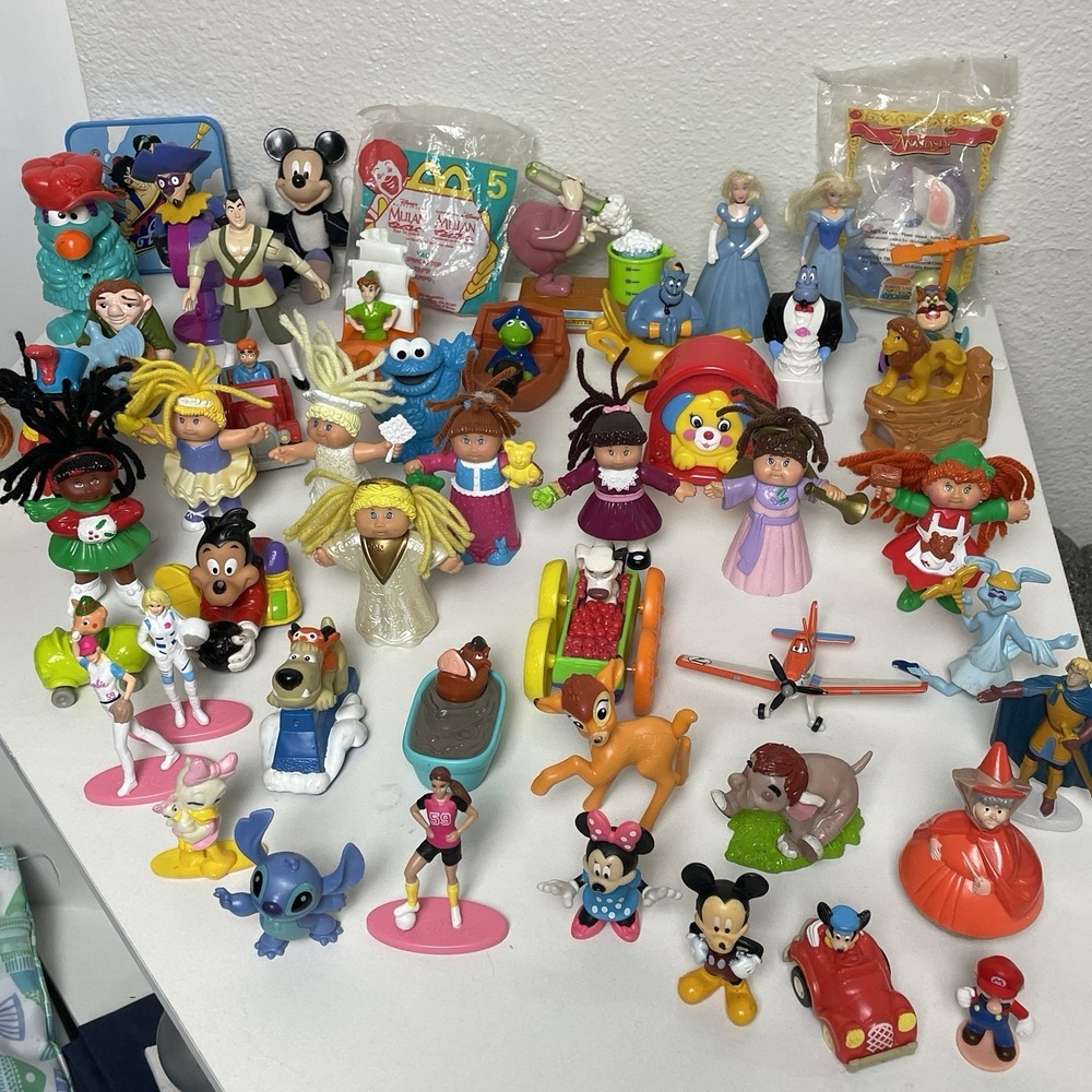 Vintage 90s Toys‎ LOT 50 Figures Fast Food Kids Meal Action Figures Disney CPK